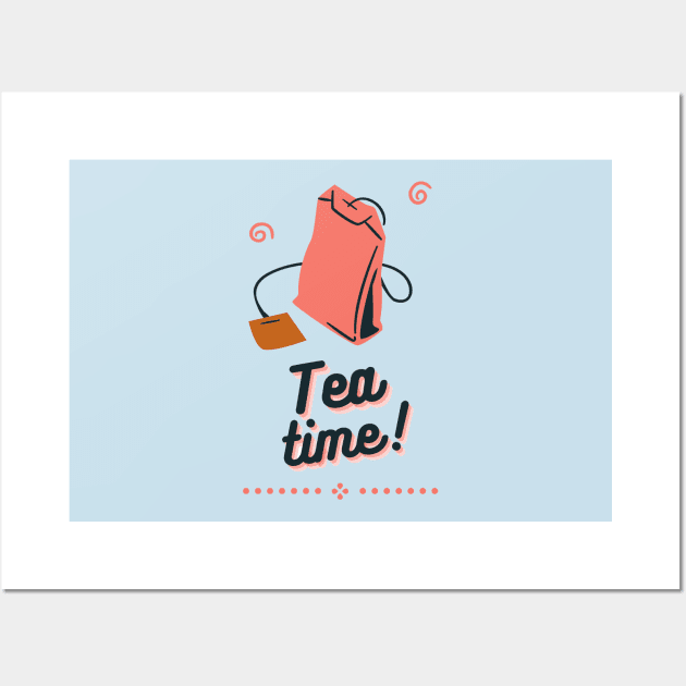 Tea time Wall Art by CuppaDesignsCo